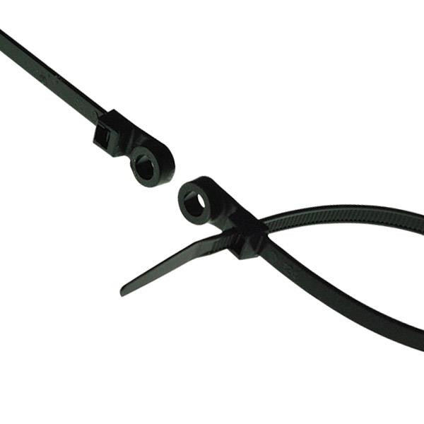 ACT Mounting Hole Cable Ties 7" UV Black