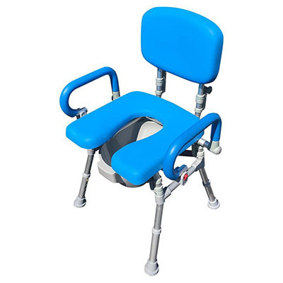 Platinum Health UltraCommode Foldable Commode Chair, Blue