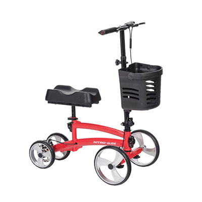 Drive Nitro Glide Knee Walker, Red