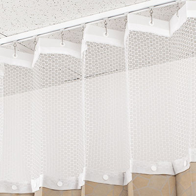 Covoc Snap Mesh Privacy Curtain Heading, 24" (for 9' Ceiling)