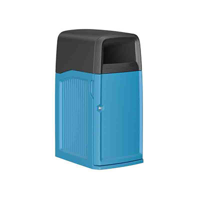 Cortech USA SafeBin Waste Container, Slate Blue / Black