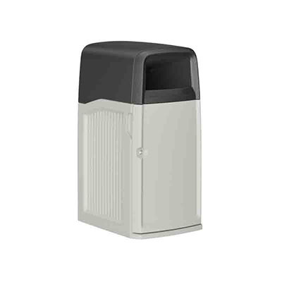 Cortech USA SafeBin Waste Container, Stone Grey / Black