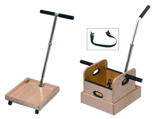 Baseline FCE Work Device - Mobile Weighted cart with T-handle, accessory box, and sled with straight handle