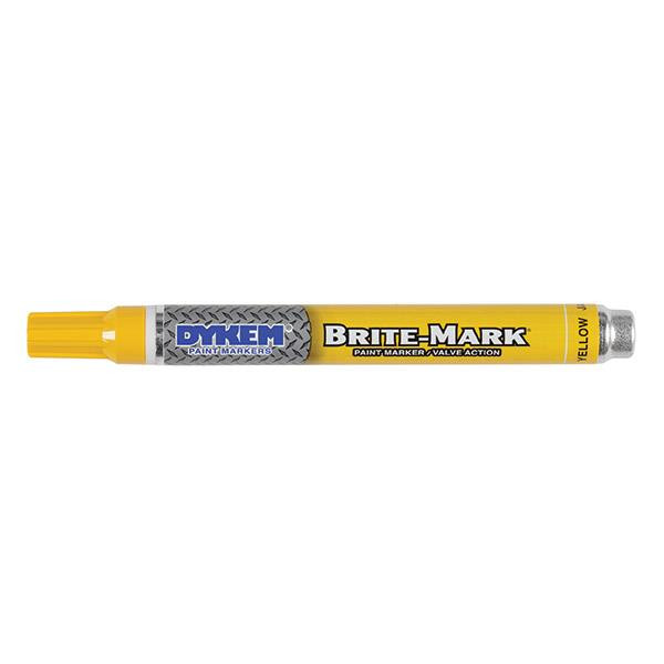 ITW ProBrands Brite-Mark Permanent Paint Markers Medium Tip Yellow