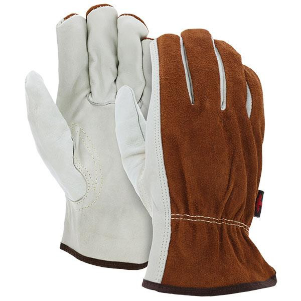 MCR Safety Industry Grade Split Leather Drivers with Grain Palms