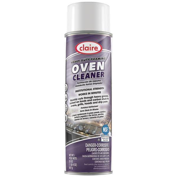 Claire  Heavy Duty Foaming Oven Cleaner, 20 oz Aerosol, 12/Case