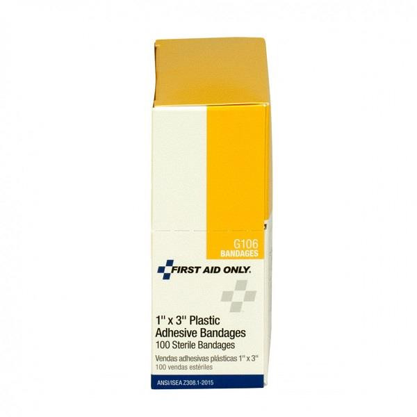Plastic Bandage (Unitized Refill) 1" x 3" First Aid Supplies Plastic Bandage