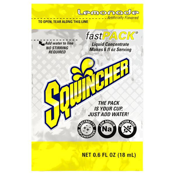 Sqwincher FastPack Single Serve Lemonade Drink Mix Packs