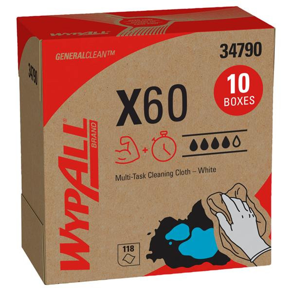 WypAll* X60 Wipers Pop-Up Box White