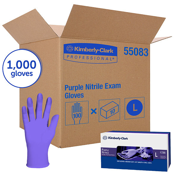 KleenGuard Purple Nitrile Exam Gloves