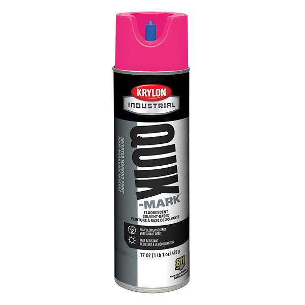 Krylon Quik-Mark Inverted Marking Paint Solvent Based Hot Pink