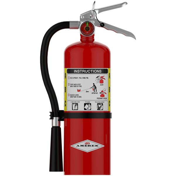 Amerex 5 lb ABC Extinguisher with Aluminum Valve and Vehicle Bracket
