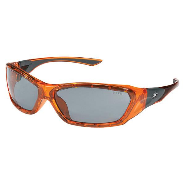MCR Safety ForceFlex Eyewear Translucent Orange Full Frame Silver Mirror Lens