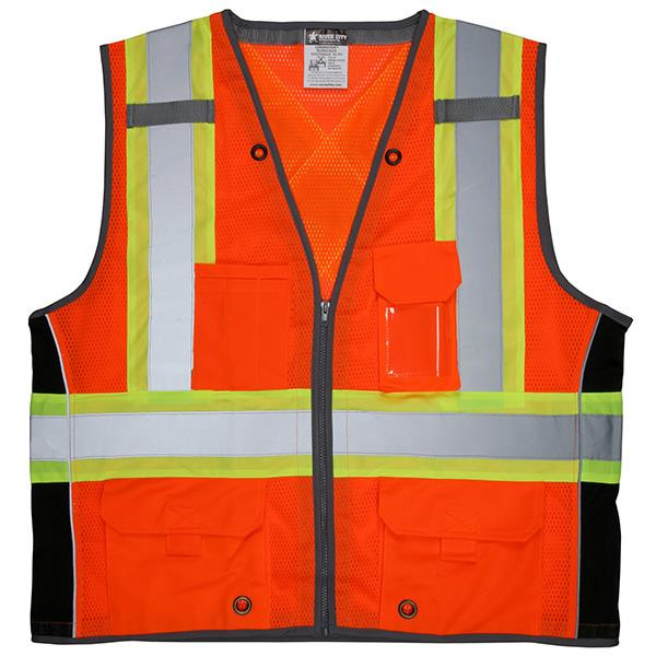 MCR Safety ANSI Class 2 and CSA Z96 Compliant Mesh Safety Vests