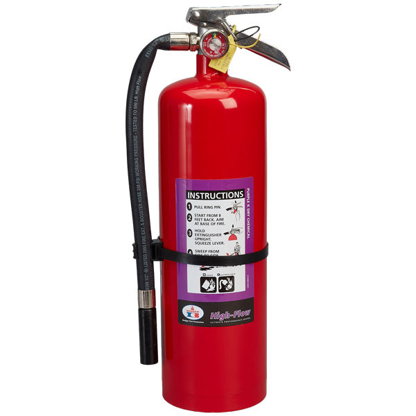 Badger Extra High-Flow 10 lb Purple K Fire Extinguisher with Wall Hook