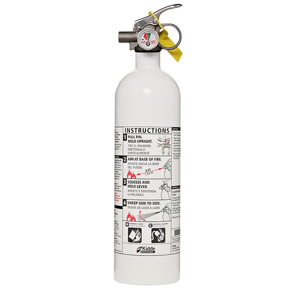 Kidde 2 lb BC Mariner REC 5 Extinguisher with Metal Valve and Plastic Strap Bracket (Disposable)