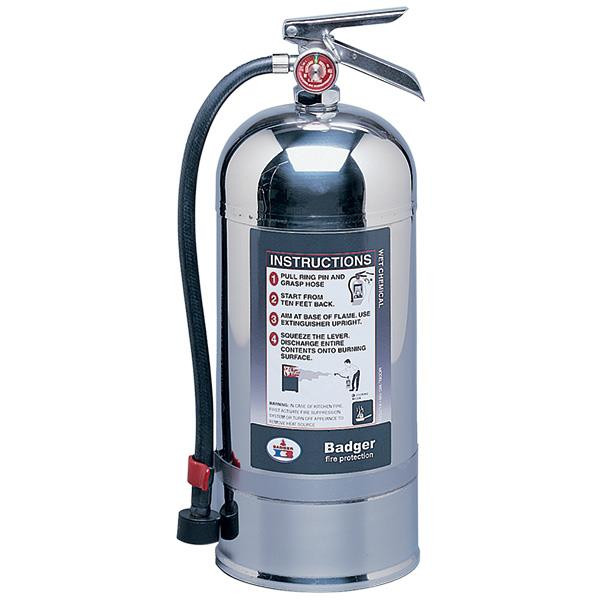 Badger Extra 6 L Wet Chemical Fire Extinguisher w Wall Hook