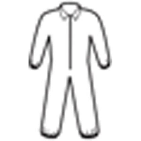 KleenGuard A20 Breathable Particle Protection Coveralls with Elastic Back, Wrists and Ankles, White
