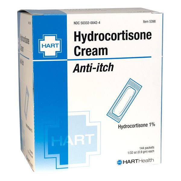 HART Health Hydrocortisone 1% Anti-Itch Cream, 0.9 g, 144/Box