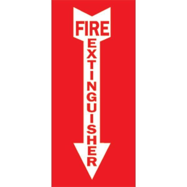Brady "Fire Extinguisher" with Arrow Vinyl Sign