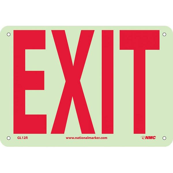 NMC Exit Sign Rigid Plastic 7" x 10"