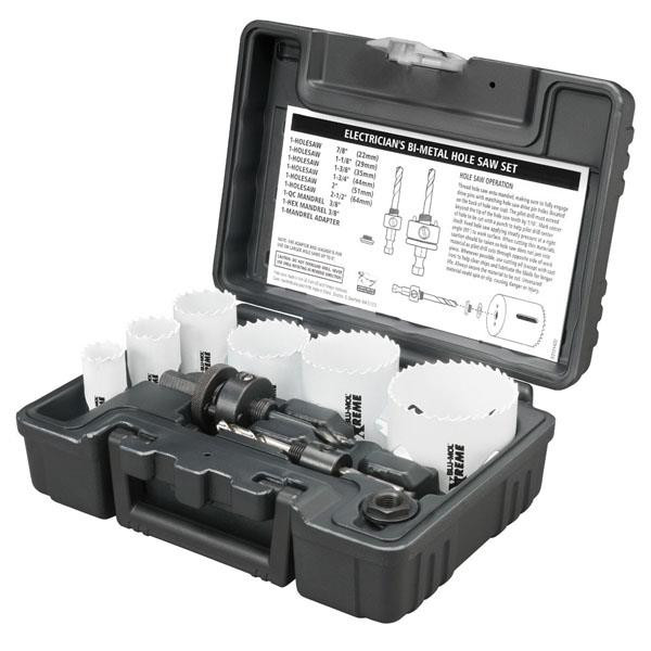Disston Blu-Mol Xtreme Bi-Metal Electrician's 9-Piece Hole Saw Kit, Standard