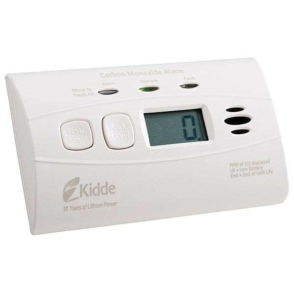 Kidde Worry-Free DC CO Alarm with Digital Display and End-Of-Life Warning