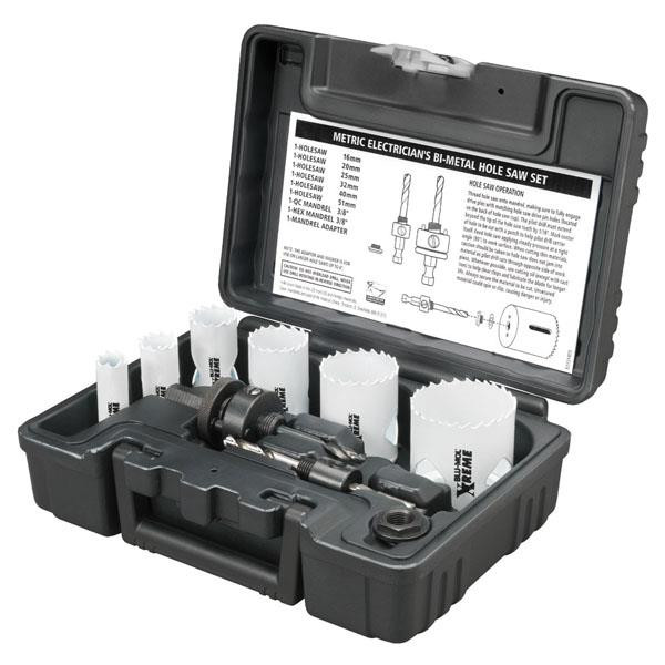 Disston Blu-Mol Xtreme Bi-Metal Electrician's 9-Piece Hole Saw Kit, Metric