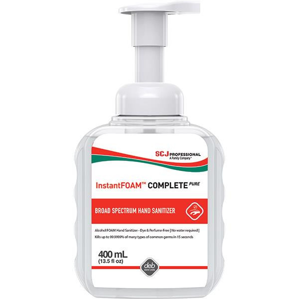 SC Johnson Professional InstantFOAM Complete PURE Hand Sanitizer, 400 mL, 6/Case