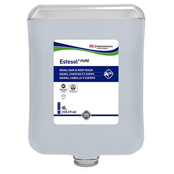 SC Johnson Professional Estesol PURE Hand, Hair and Body Cleaner, 4 L Refill, 4/Case