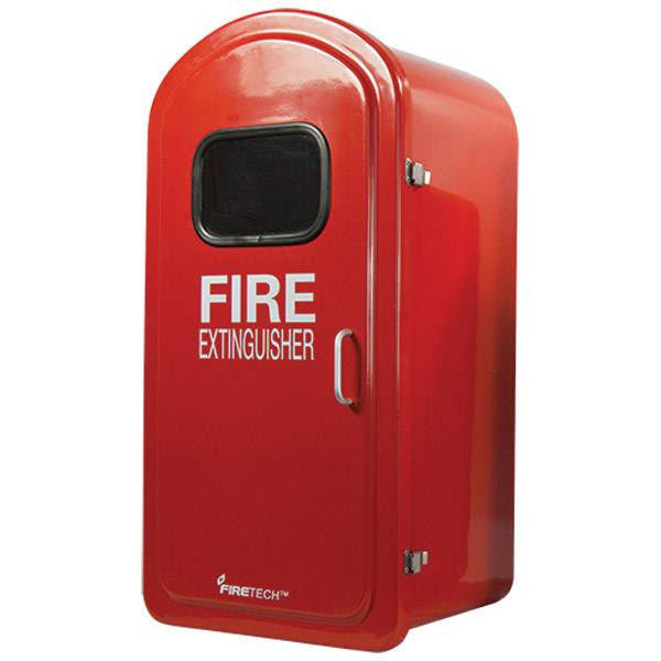 FireTech Fiberglass Extinguisher Cabinet Red Firetech Fiberglass