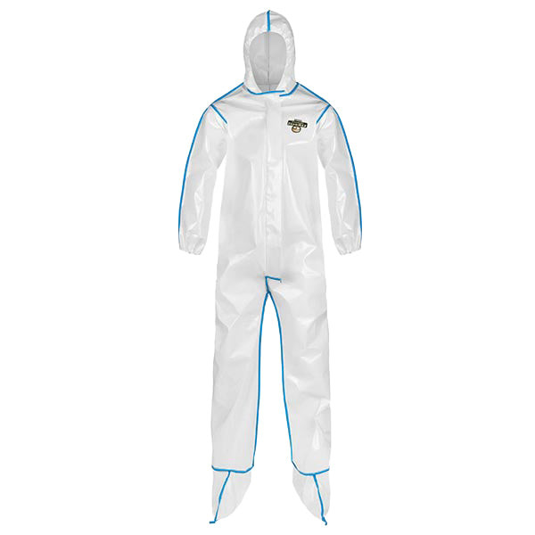 Lakeland ChemMax 2 Bound Seam Coveralls with Hood and Boots, 2X-Large, White, 12/Case