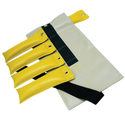 the Cuff Pouch Variable Wrist and Ankle Weight - 15 lb, 5 x 3 lb inserts - Tan