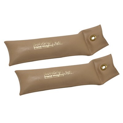 CanDo CanDo SoftGrip Hand Weight - 6 lb - Tan - pair