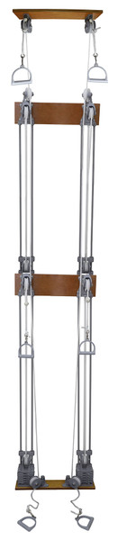 CanDo Chest Weight Pulley System - Triplex handle (lower, mid, upper) - two towers - 10 x 2.2 lb weights