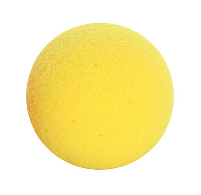 CanDo CanDo Memory Foam Squeeze Ball - 2.5" diameter - Yellow, x-easy