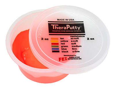 TheraPutty CanDo Theraputty Exercise Material - 2 oz - Red - Soft