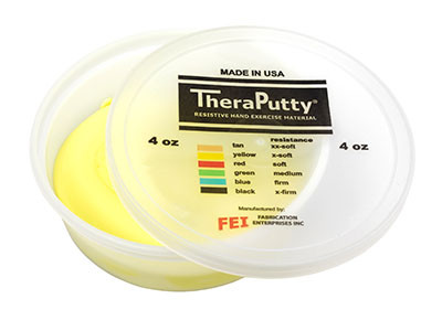 TheraPutty CanDo Theraputty Exercise Material - 4 oz - Yellow - X-soft