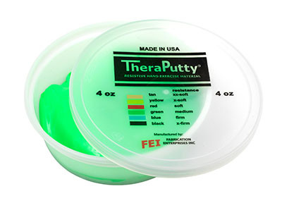 TheraPutty CanDo Theraputty Exercise Material - 4 oz - Green - Medium