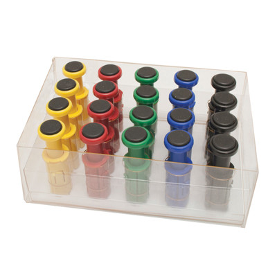 CanDo Digi-Flex Multi, 20 Additional Finger Buttons with Box (4 Each: Yellow through Black)