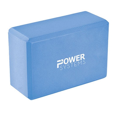 Power Systems Yoga Block, Blue, 4"