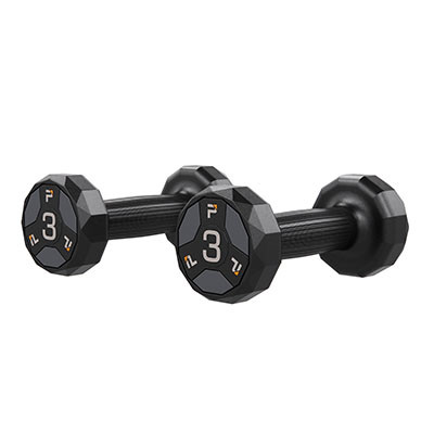 Power Systems Urethane Cardio Dumbbell, Gray, 3 lb., Pair