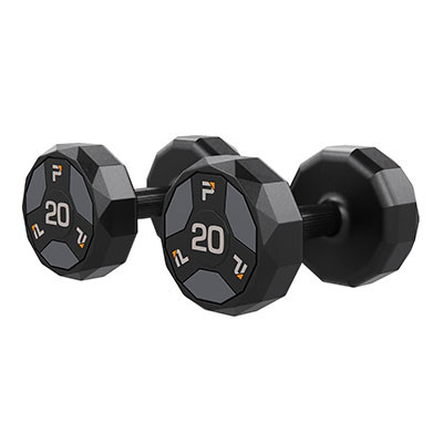 Power Systems Urethane Cardio Dumbbell, Gray, 20 lb., Pair