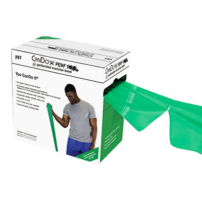 CanDo CanDo Low Powder Exercise Band - 100 yard Perf 100 roll - Green - medium