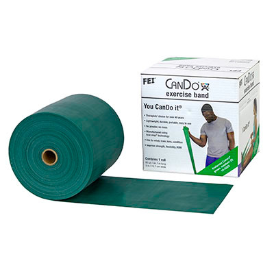 CanDo CanDo Low Powder Exercise Band - 50 yard roll - Green - medium