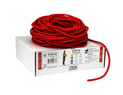 CanDo CanDo Low Powder Exercise Tubing - 100' dispenser roll - Red - light