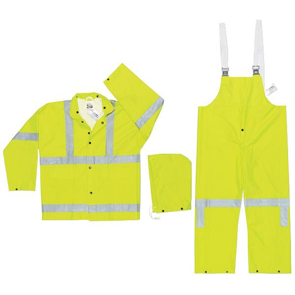 MCR Safety Luminator Class 3 Rain Suit X-Large Yellow