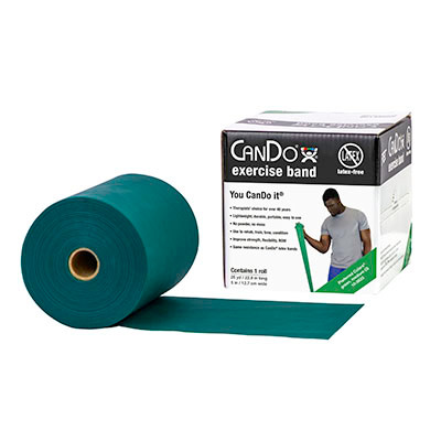CanDo CanDo Latex Free Exercise Band - 25 yard roll - Green - medium