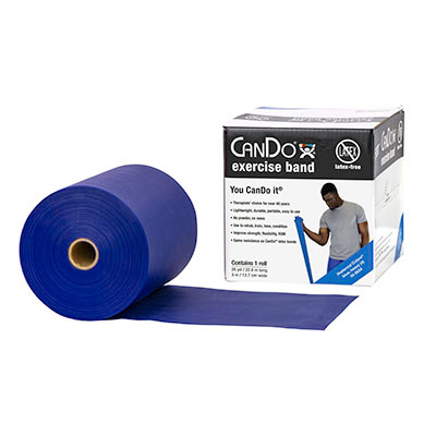 CanDo CanDo Latex Free Exercise Band - 25 yard roll - Blue - heavy