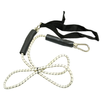 CanDo CanDo exercise bungee cord with attachments, 4', Black - x-heavy